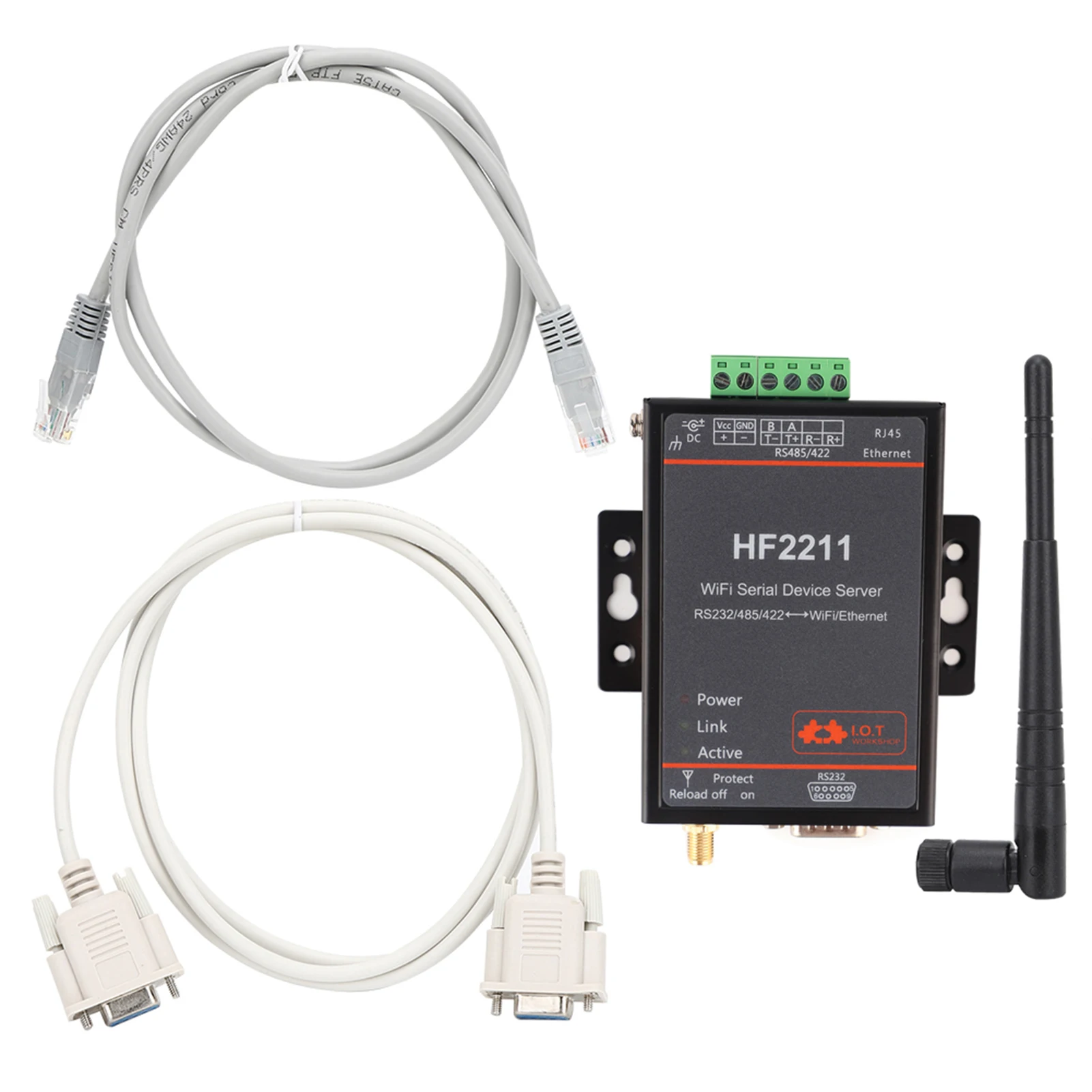 Server seriale HF2211 RS232/485/422 a WIFI e Ethernet DTU Comunicazione di rete Modulo convertitore Ethernet 5-36VDC HF2211