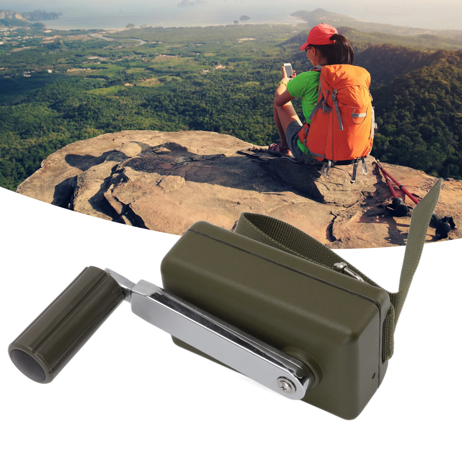 

Manual Crank Generator Salt Fog Proof Portable Shockproof 30W Hand Crank Generator Environmentally Friendly for Mobile Phone