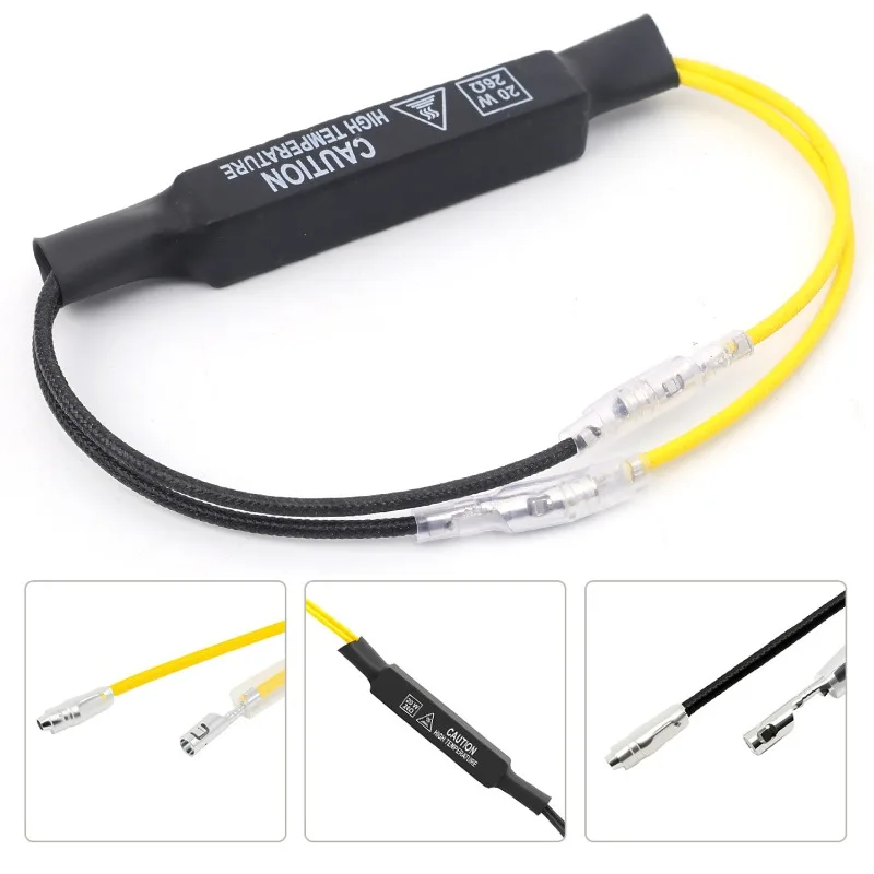 12 فولت 21 واط حل فشل الوامض 26 أوم LED بدوره إشارة فشل فك دراجة نارية المتعري مؤشر تحميل المقاوم قطع غيار الدراجات النارية #5