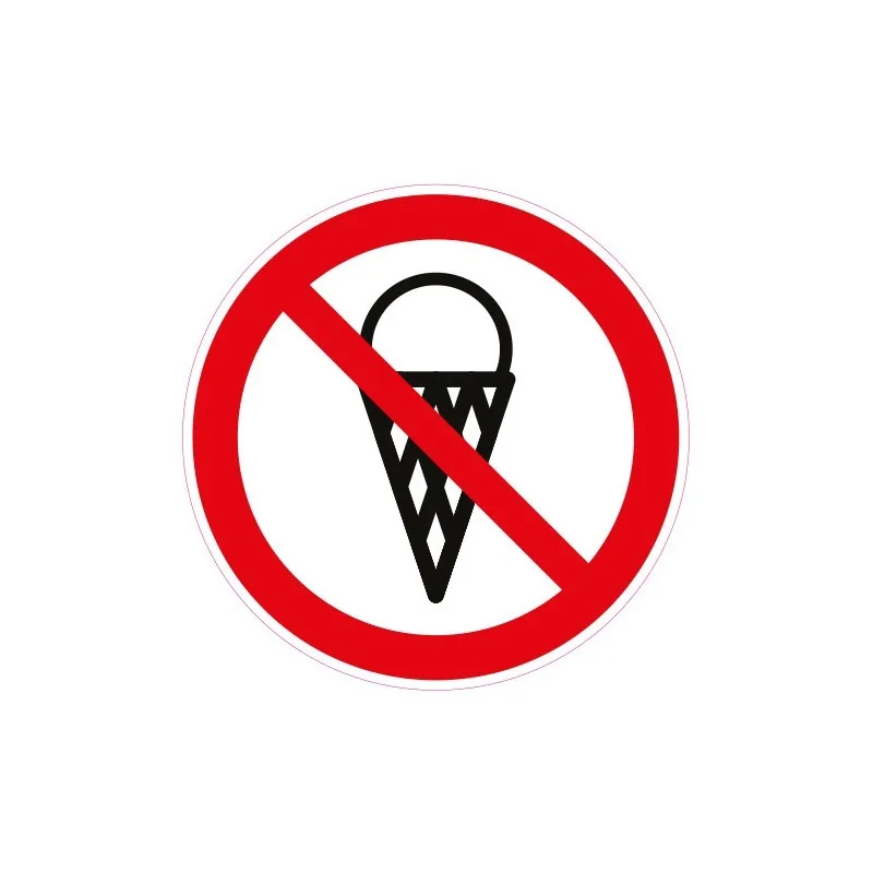 

Warning Sign Ice Food Prohibited Ice Warning Sticker Caution Licking-