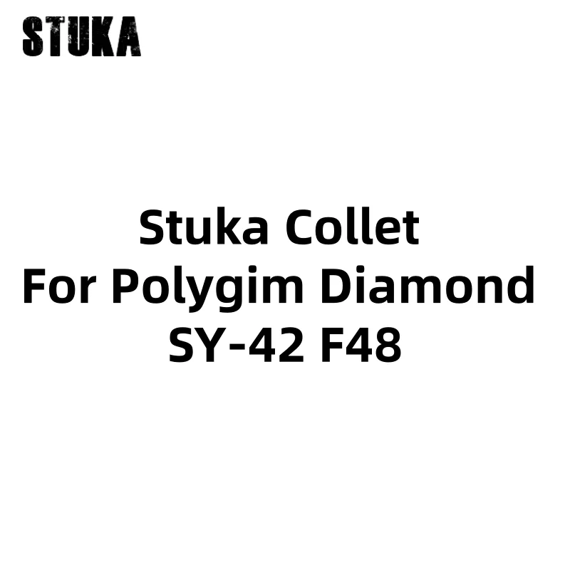Collet Stuka para diamante Polygim SY-42 F48 173E 231.009, tipo suizo, automático, de alta precisión, con buje guía de carburo de tungsteno