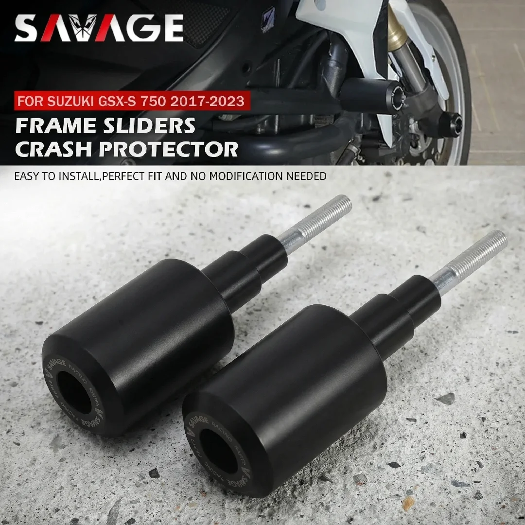 

SAVAGE Frame Slider Crash Protector for Suzuki GSX-S 750 2017-2023 - Engine & Fairing Falling Protection Pad Guard