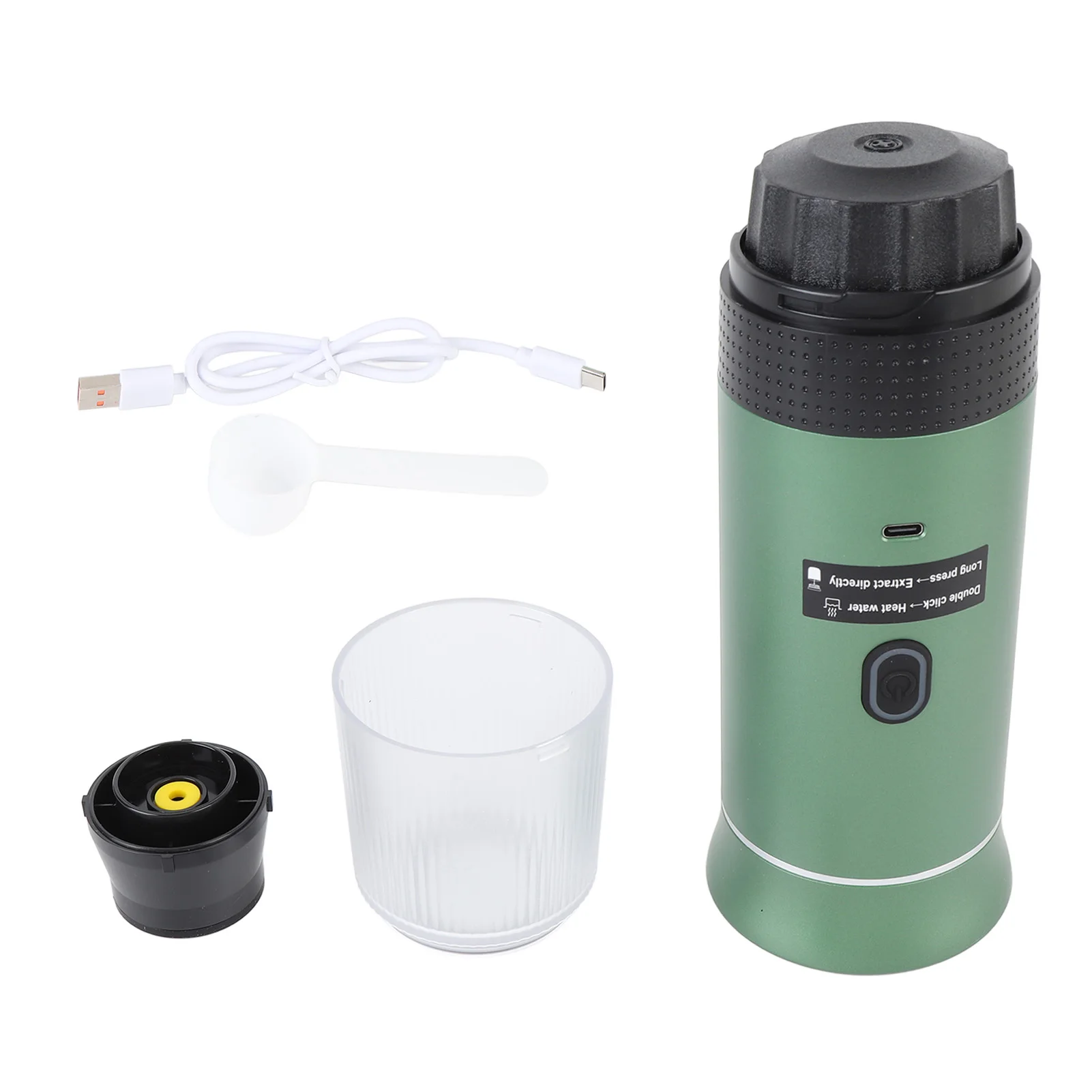 

120ml Automatic Mini Coffee Maker Stainless Steel Portable Capsule Machine for Outdoor Car Travel Camping