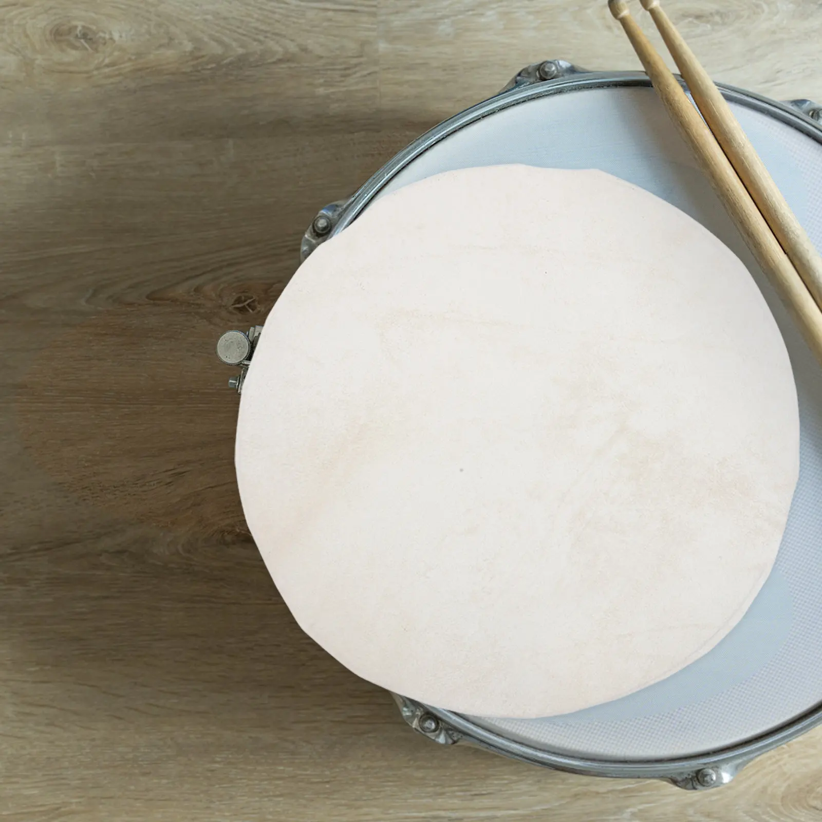 Natural Handmade African Drum Head Goat Skin 15.7 Inch Round Djembe Drum Head Replacement Percussion Skin Djembe Repair Tools