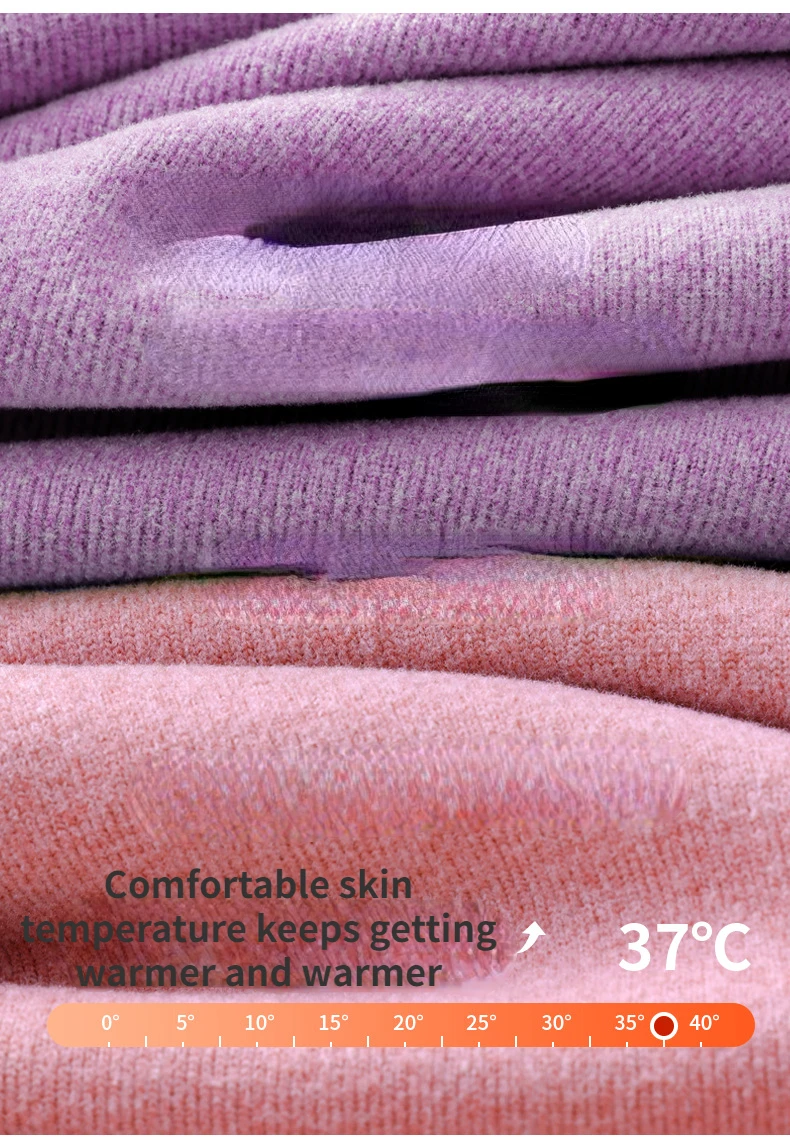 Winter-Kaschmir-Leggings für Damen, solide warme Leggings, hohe Taille, schlanke, dehnbare Hose, große Größe, Hinzufügen von Samt und Verdickungshosen – Detail 3