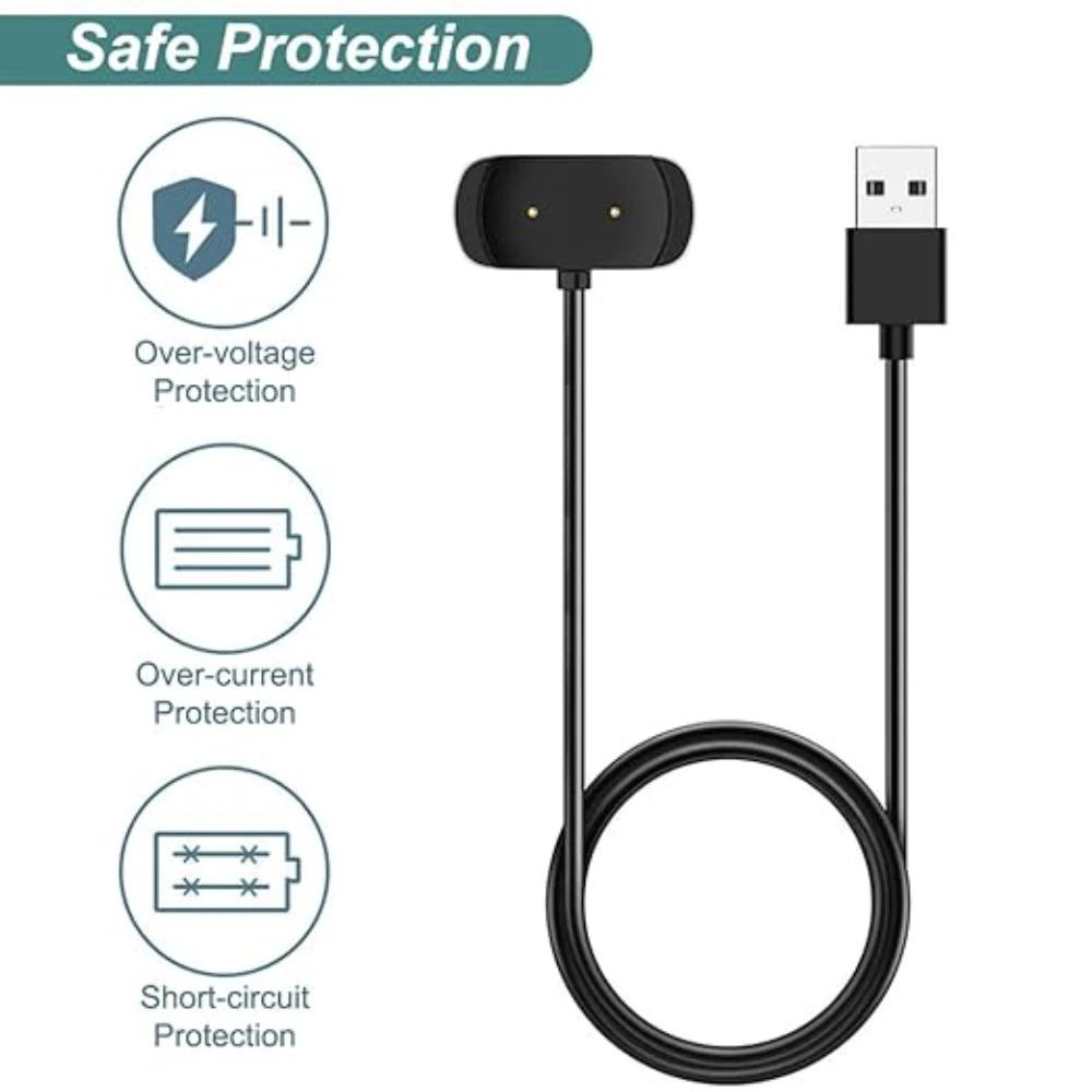 ل Amazfit GTS 2 /GTS 2 Mini/GTR 2e/Bip 5/Bip 3/Bip U شاحن USB شاحن ساعة ذكية كابل شحن استبدال شاحن