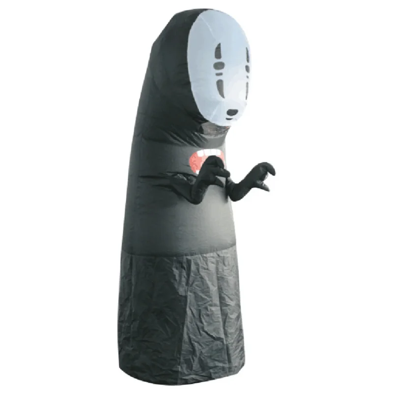 Inflatable Costume Full Body Spirited Away No Face Man Air Blow-up Deluxe Halloween Party Performance Club Costume Adult