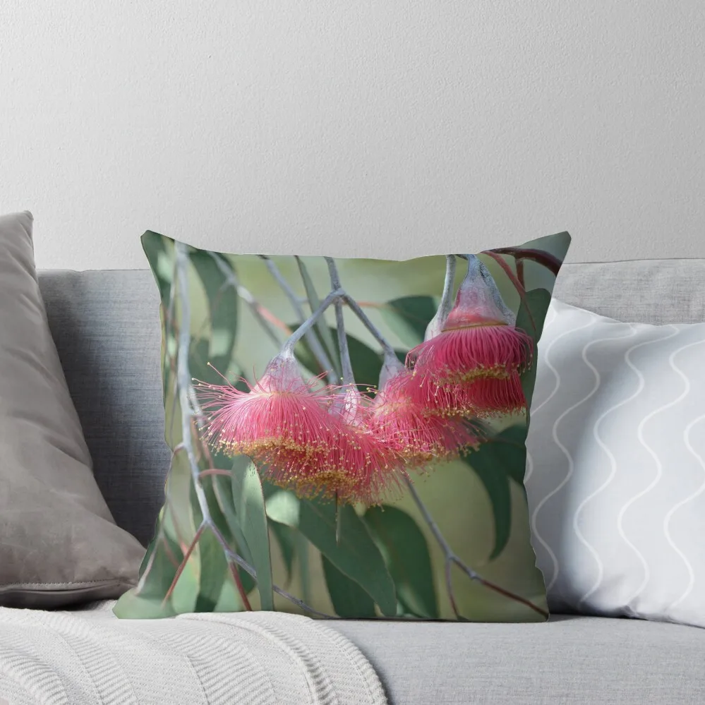 

Eucalyptus Silver Princess Blossoms I Throw Pillow Decorative Cushion luxury covers pillow