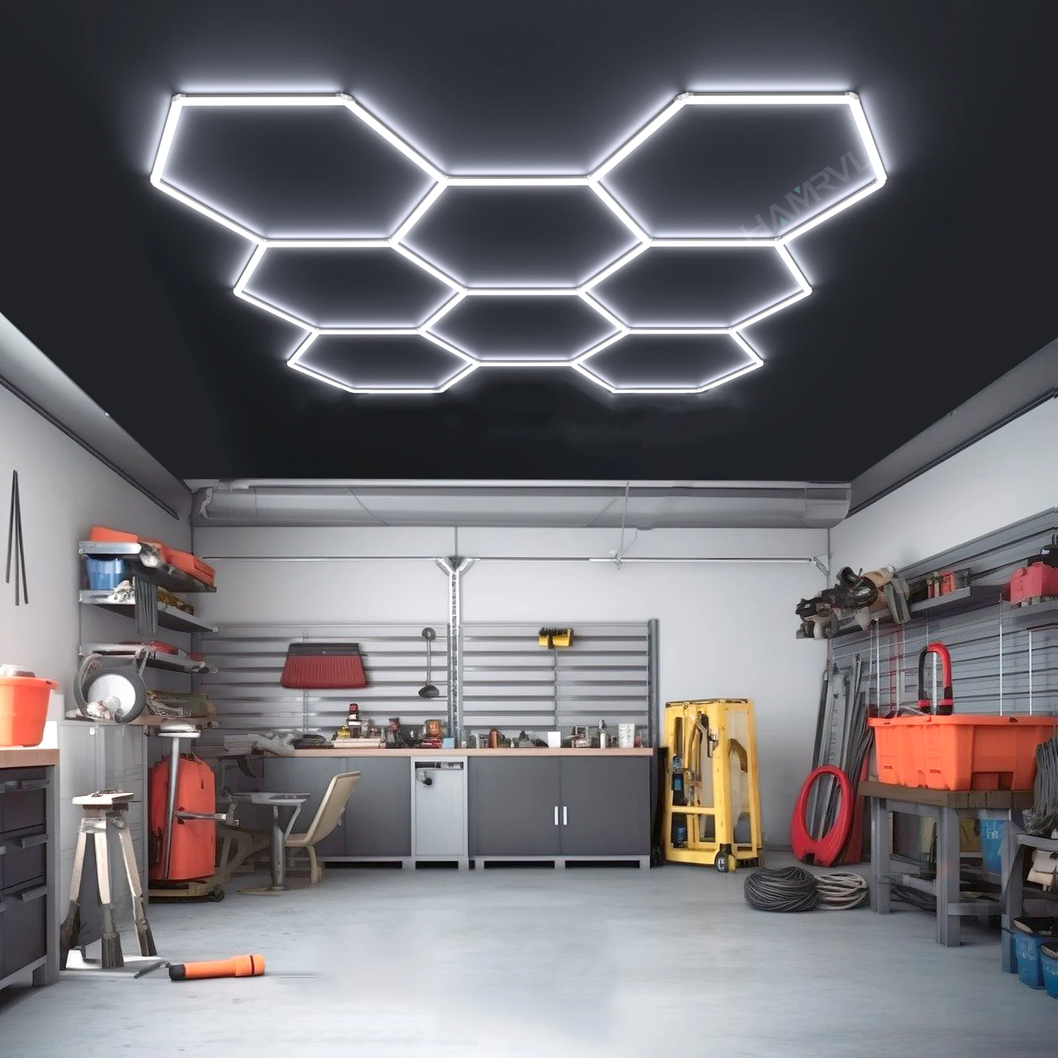 

Honeycomb tube DIY 6000K Commercial lighting for auto repair beauty Barber Gym WorkShop Restaurant ceiling Hexagonl garage light