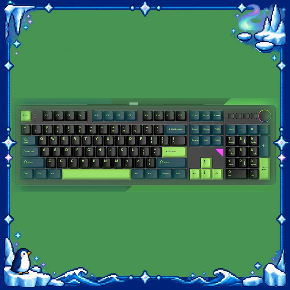HELLO GANSS 3104T PRO Mechanical Keyboard Tri Mode Wireless Bluetooth 2.4G USB Hot Swappable RGB Gaming Keyboard for PC