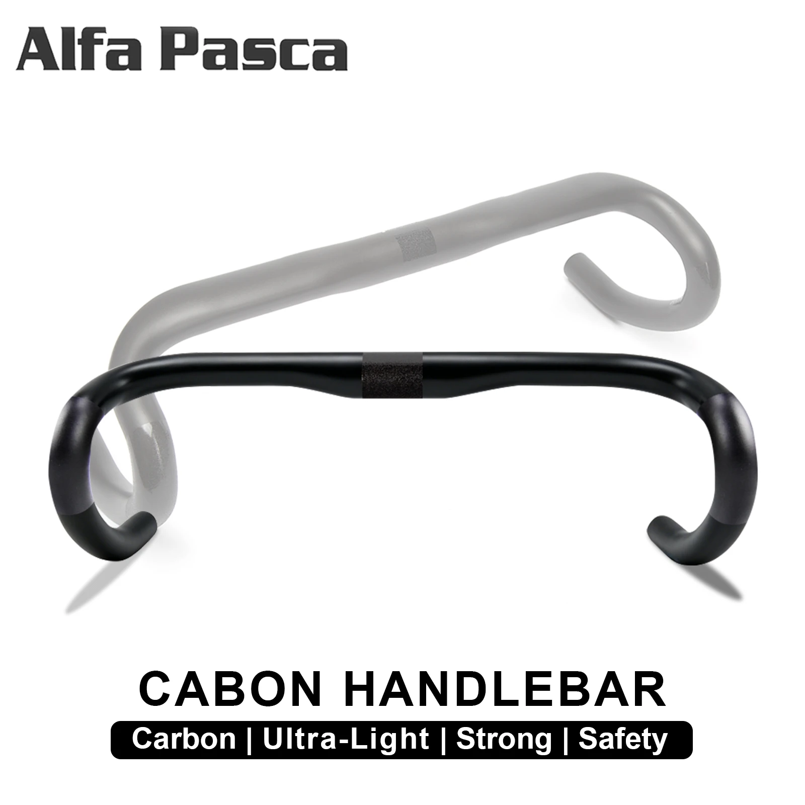 

Alfa Pasca Carbon Fiber Drop Bent Bar 31.8mm 380/400/420/440mm Road Handlebar UD Matte External Routing Racing Bike Handle Bars
