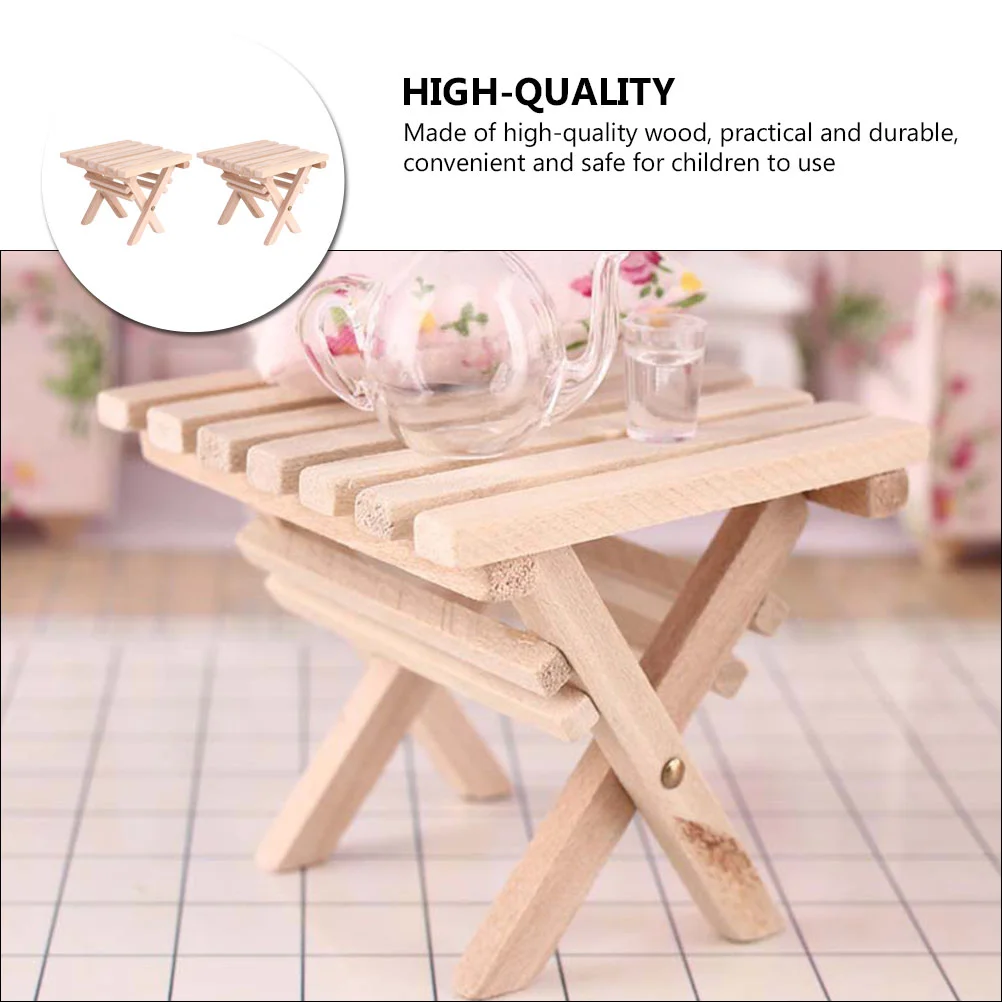 Flooring Shiwan Folding Table Miniature Furniture Model Toy Set House Adornments Baby