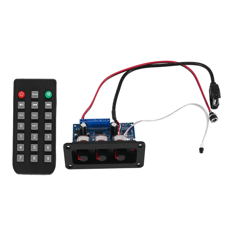 

2X25 Вт + 50 Вт 2,1-канальный Bluetooth 5,0 сабвуфер, комплект аудиоусилителя класса D с разъемом постоянного тока + USB-кабель + пульт дистанционного управления