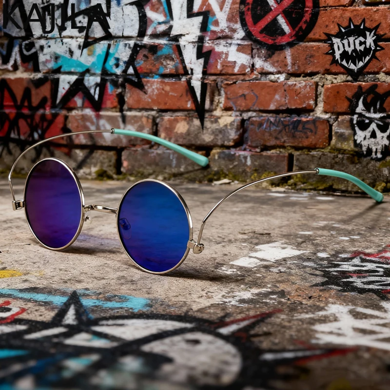 

Vintage Small Round Steampunk Sunglasses Men 2026 Luxury Brand Fashion Y2K Punk Metal Frame Sun Glasses For Male Trendy Shades