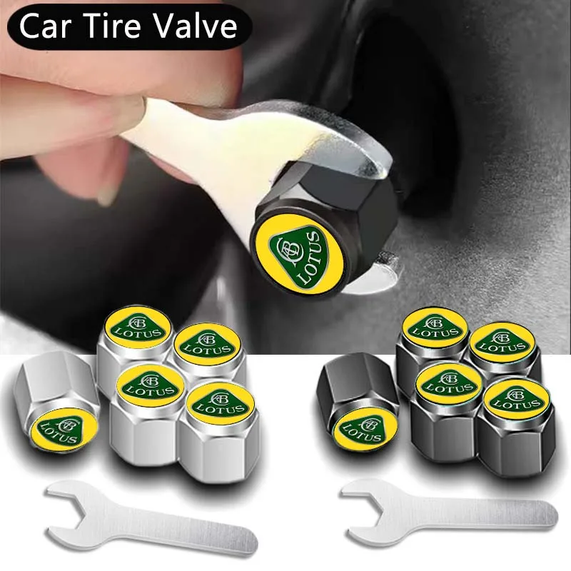 5Pcs Aluminum Alloy Car Valve Caps Dust Covers Rim Accessories For Lotus Eletre Emira Envya 3-Eleven Eterne Elite Europa Ela