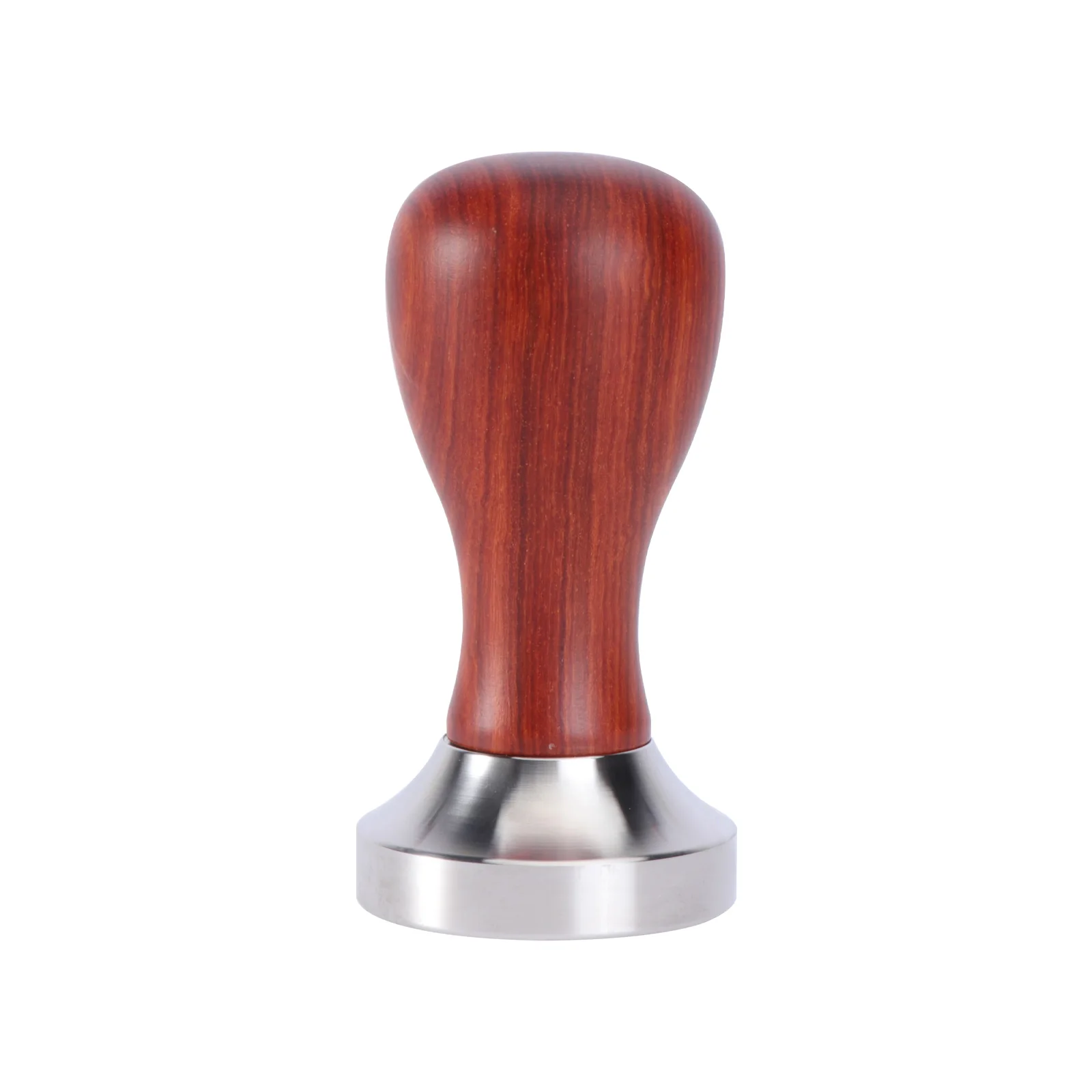 

1 Pc Red Sandalwood and Stainless Steel Italian Coffee Tamper 49mm Flat Base Espresso Tamper Coffee Bean Press