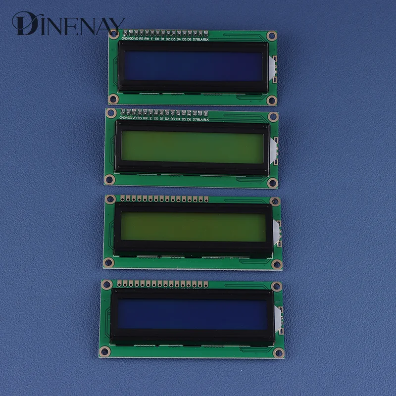 Lcd1602 1602 Lcd Module Blauw/Geel Groen Scherm 16X2 Karakter Lcd-Scherm Pcf 8574T Pcf8574 Iic I2c Interface 5V Voor Arduino