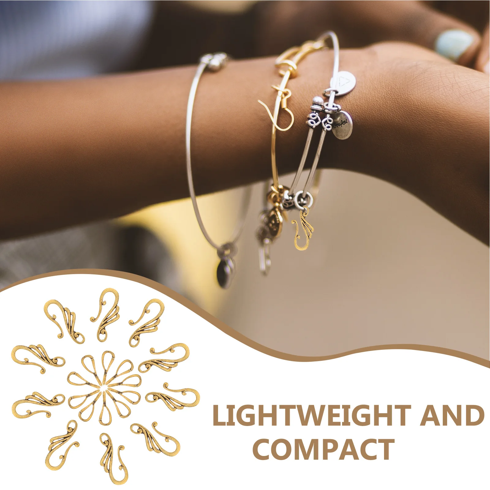 

10 Sets Musical Note Earrings Hooks Zinc Alloy Toggle Clasps Jewelry Connecting Buckles Bracelet Necklace DIY Accessories