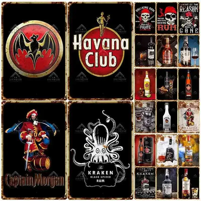 Винтажный металлический жестяной знак, известный в Кубы Винный клуб, металлический постер, Современное украшение для дома, настенная пластина для бара, ресторана, потертый Декор