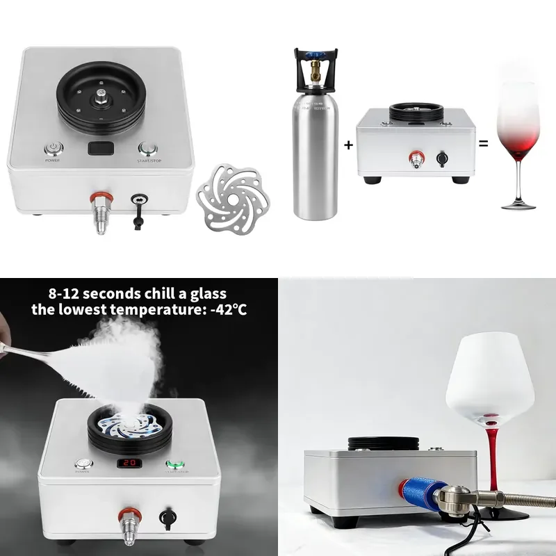 Commercial Countertop Dry Ice Glass Cooler for Bar Restaurant Display Chiller