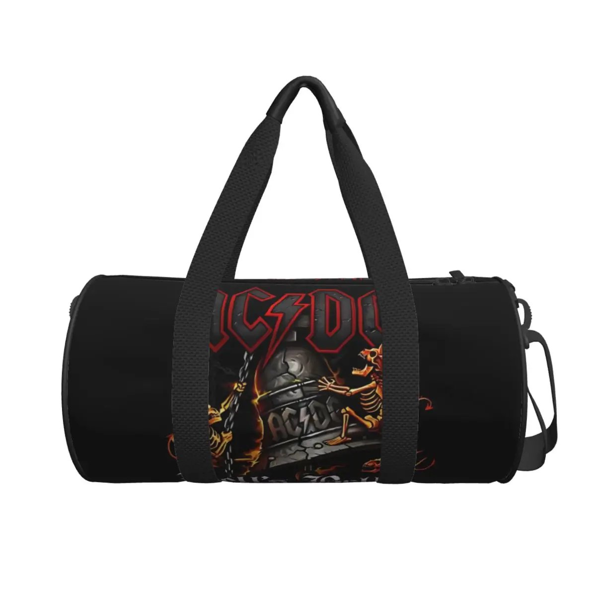 Borsa da viaggio Ac Dc Hells Bells Gym Bag Vintage Rock borse sportive portatili borsa grande Casual personalizzata borsa Fitness colorata per uomo