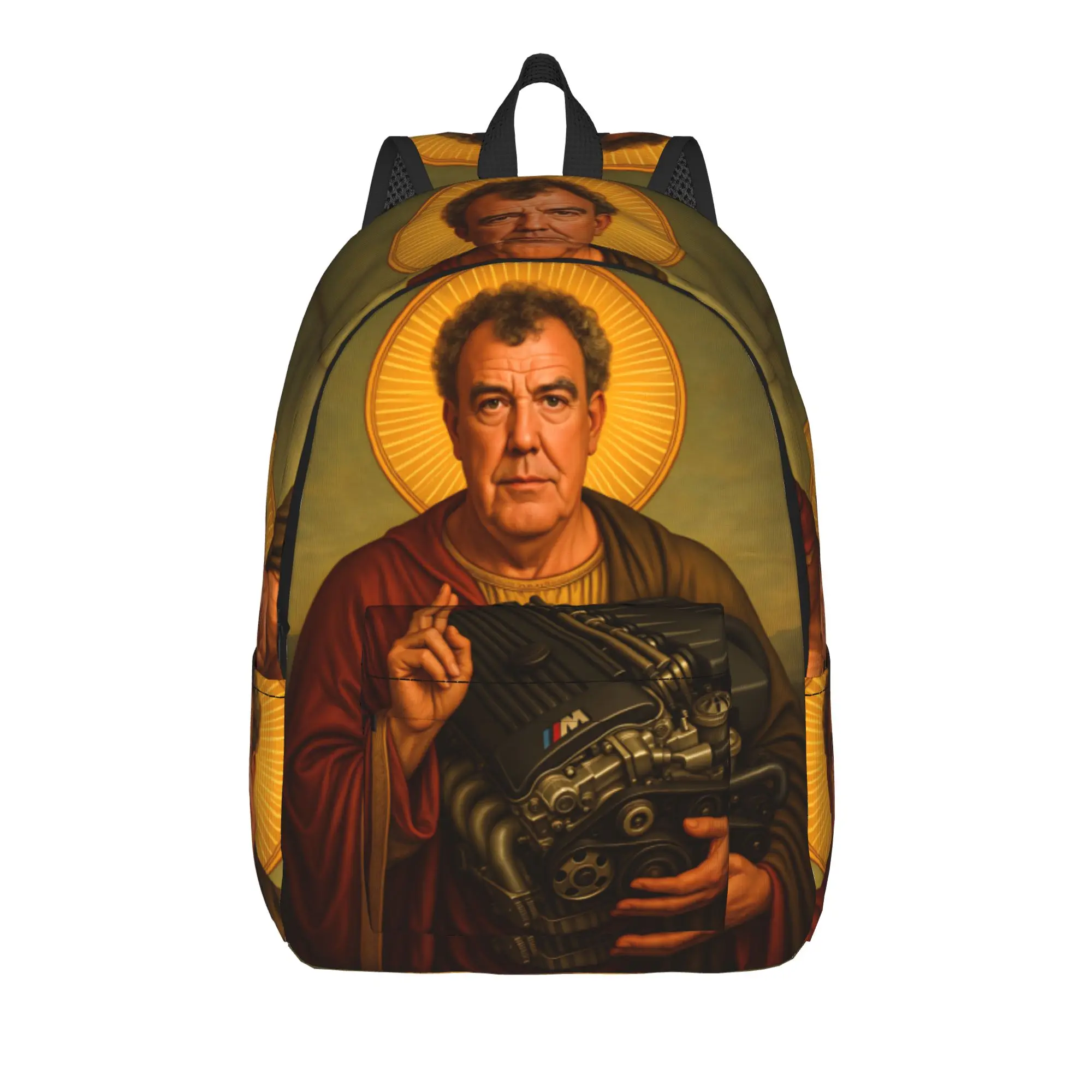 Jeremy Clarkson as god holing  Backpack  Streetwear Backpacks Female Cycling Lightweight School Bags Design Rucksack