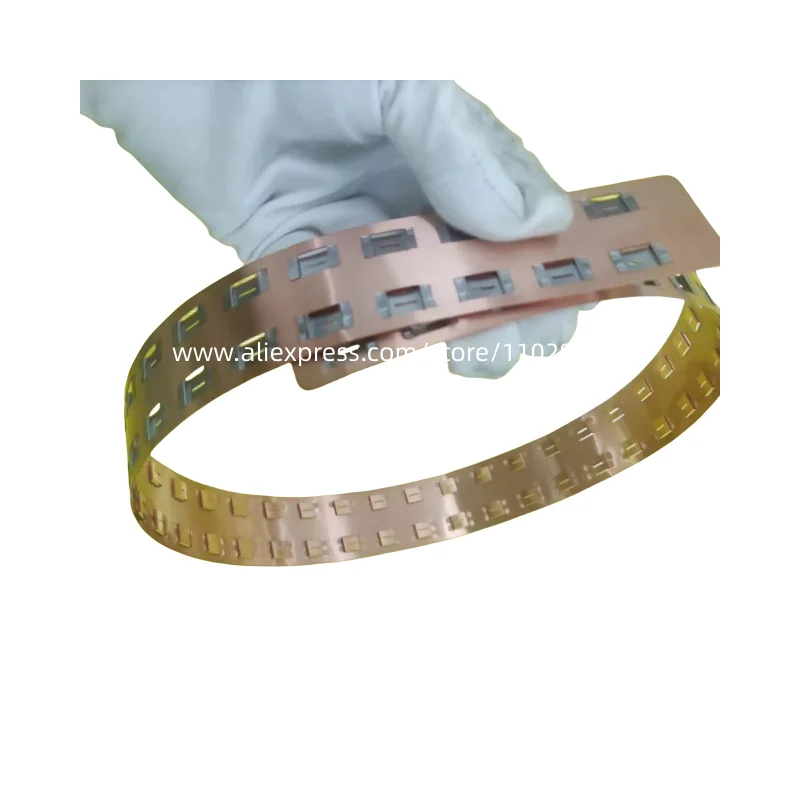 WELLGO 3PCS Copper-Nickel Alloy 21700 Copper-Nickel Stripe 18650 Cell Copper Busbar 1P 2P 3P 4P 0.3mm 200A 0.8M Free Combination