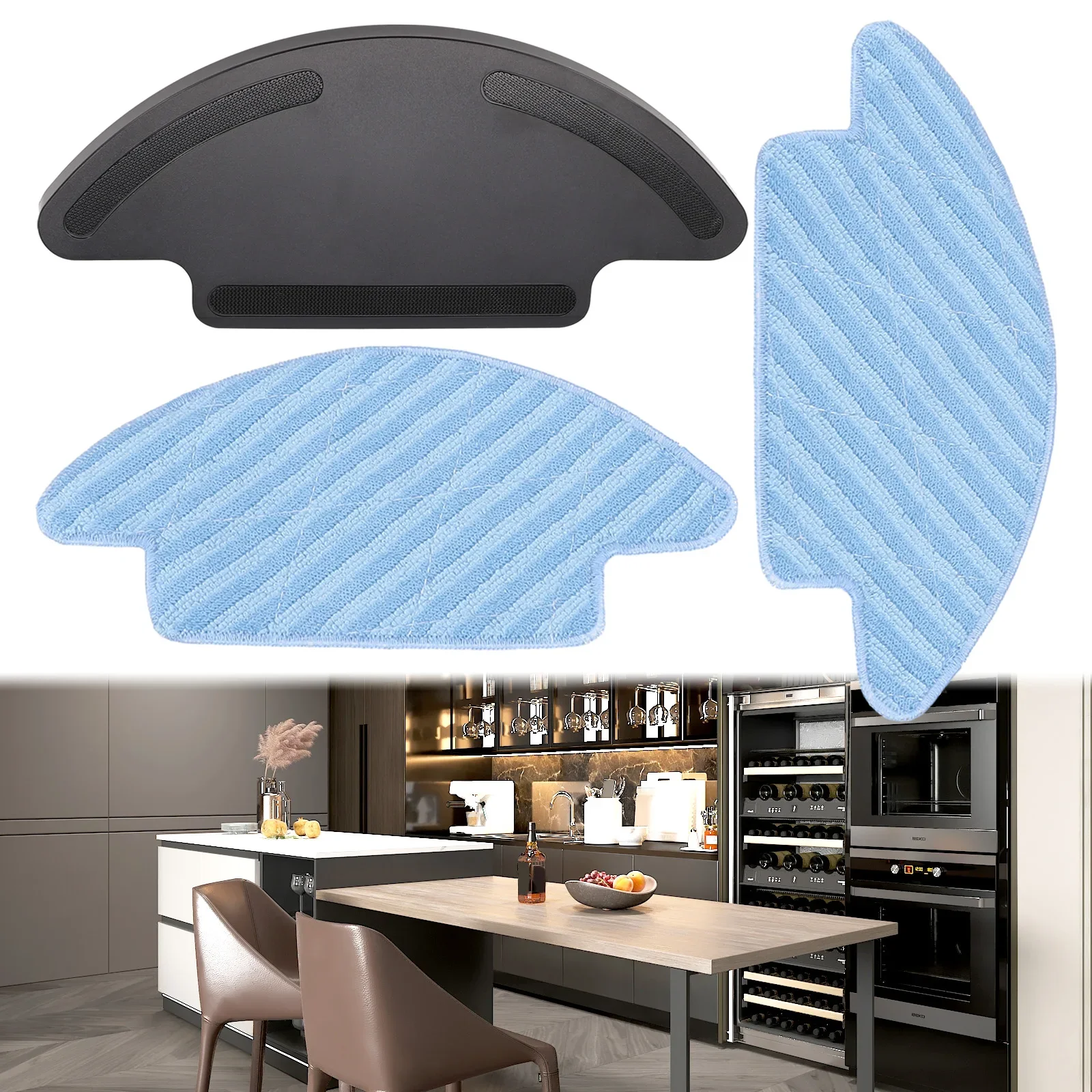 Staffe in tessuto per mocio Pulitore di ricambio per spazzatrice Lavabile per aspirapolvere robot Lafant M210 riutilizzabile Nuovo di zecca di alta qualità