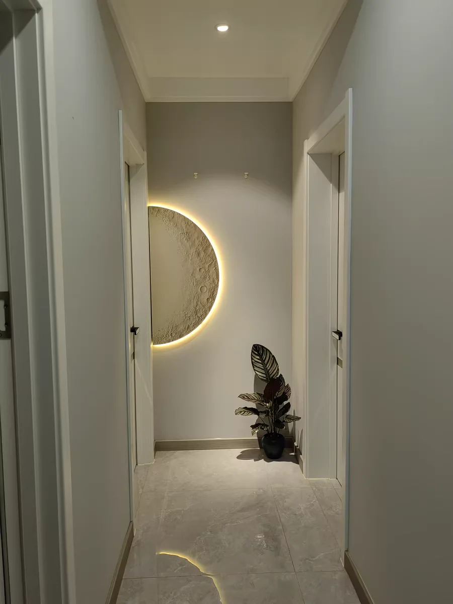 Moon shaped LED ambient light mural light, modern minimalist corridor hanging paintings GN631TB