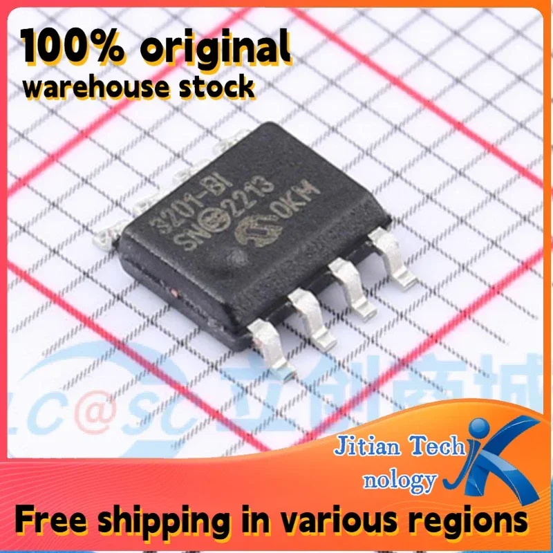 1PCS MCP3201-BI/SN logo 3201-BI SOIC-8 100%Original New in Stock High-Quality Electronic Component