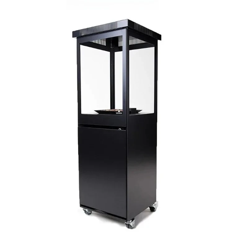 Commercial Energy-Saving Outdoor Heating Stove for Coffee Shop Bar Liquefied   Heater Rectangular Vertical Structure