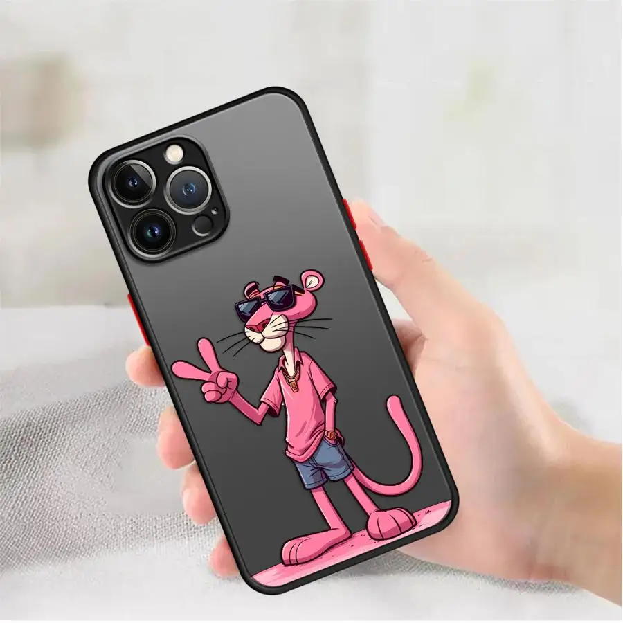 أنيمي الوردي ليوبارد عودة غطاء الهاتف القضية آيفون 16 برو ماكس 16e 15 زائد 12 11 14 17 الهواء 7 8 13 Mini XS