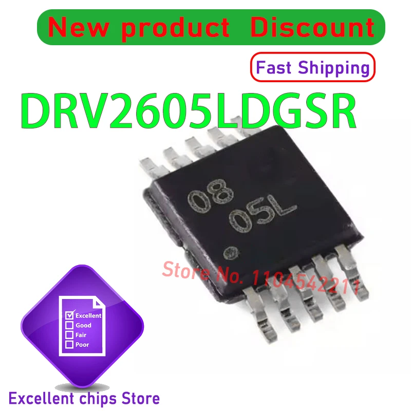 Original DRV2605LDGSR 05L SSOP-10 DRV2605 DRV2605L DRV2605LD 100% New and Genuine 10pcs/lot