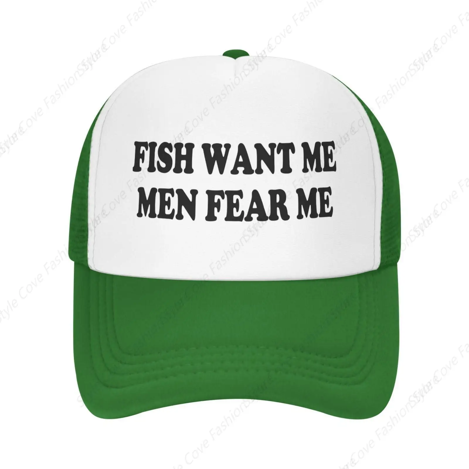 

Funny Fish Want Me Men Fear Me Trucker Hats Fashion Baseball Hat Breathable Adult Outdoor Mesh Hat Travelling Sun Protection Cap