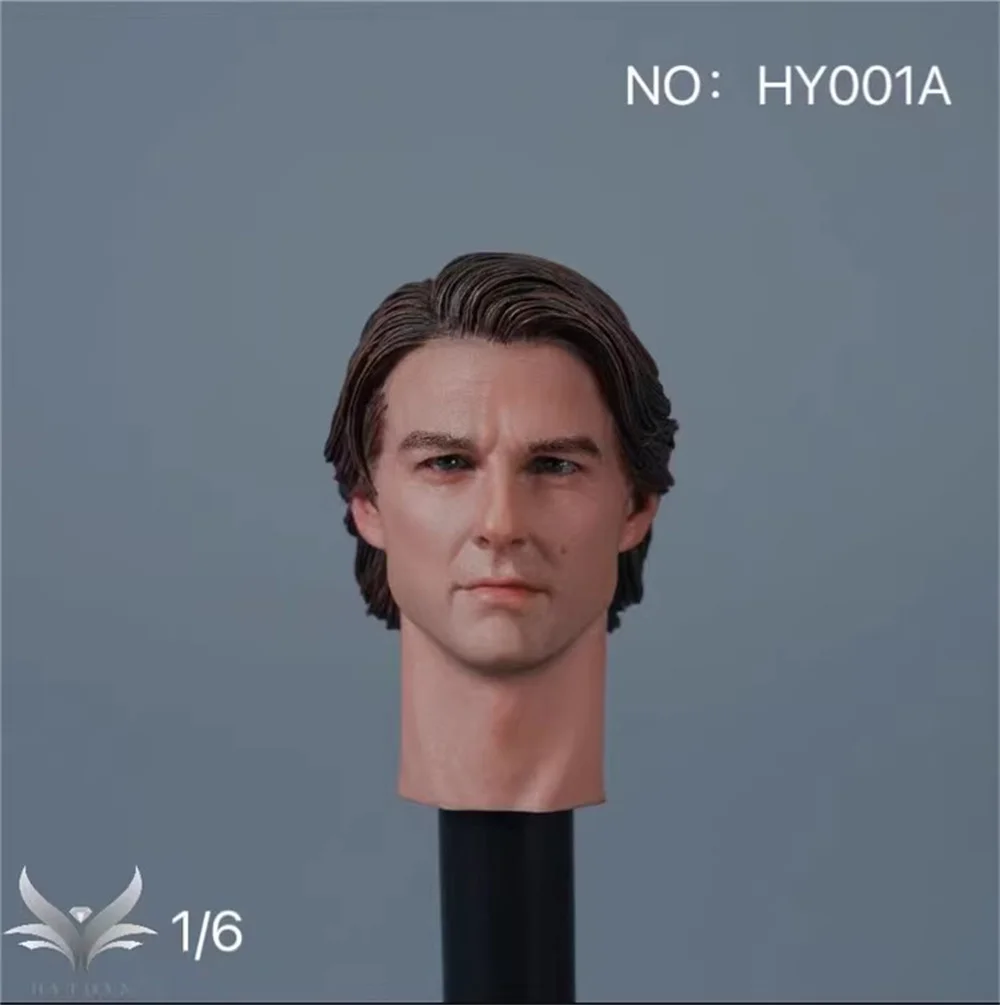 1/6 Tom Cruise Head Sculpt PVC Male Head Carving Star Actor   Model Fit 12'' Soldier Action Figure Body Dolls Collection