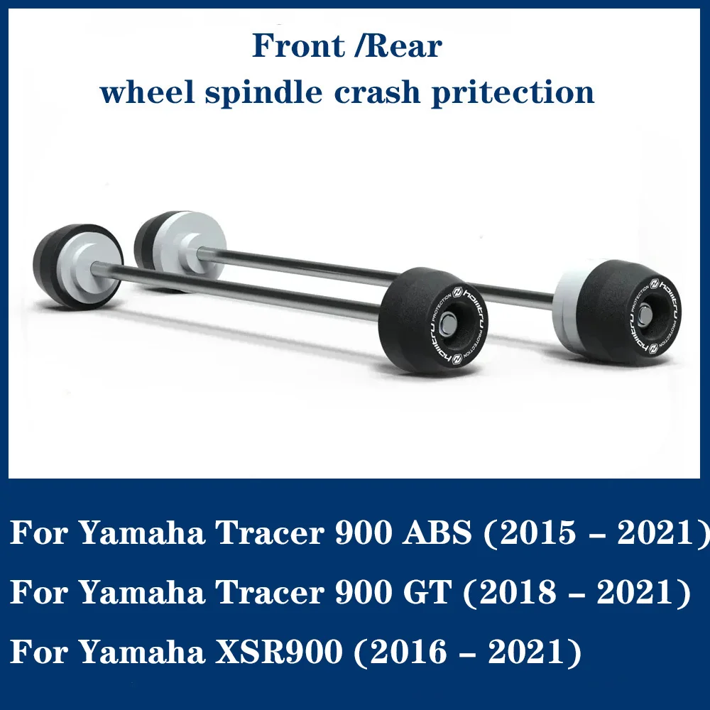 

For Yamaha XSR900 / Tracer 900 GT For / Tracer 900 ABS / 2015-2021 Front Rear wheel Spindle Crash Protection