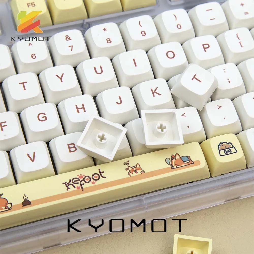 KYOMOT Corgi Keycap PBT Dye Sublimation Profile XDA 135 Keys สำหรับ Cherry MX Switch แป้นพิมพ์กลไก Filco ปรับแต่งรูปแบบ DIY