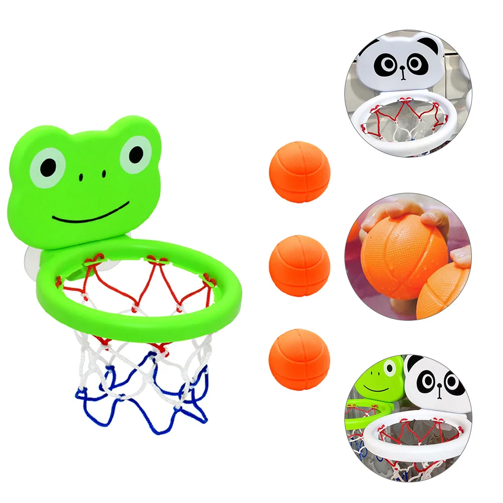 1 set 1 Set Bathroom Basketball Smooth Design Bathing For Kids Children Sports Training Plaything Indoor Game Baby Shower Gift
