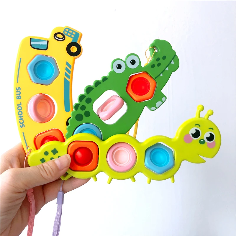 

Baby Fidget Montessori Sensory Toy Push Bubble Silicone Activity Motor Skills Development Educational for Babies 0 12 Months