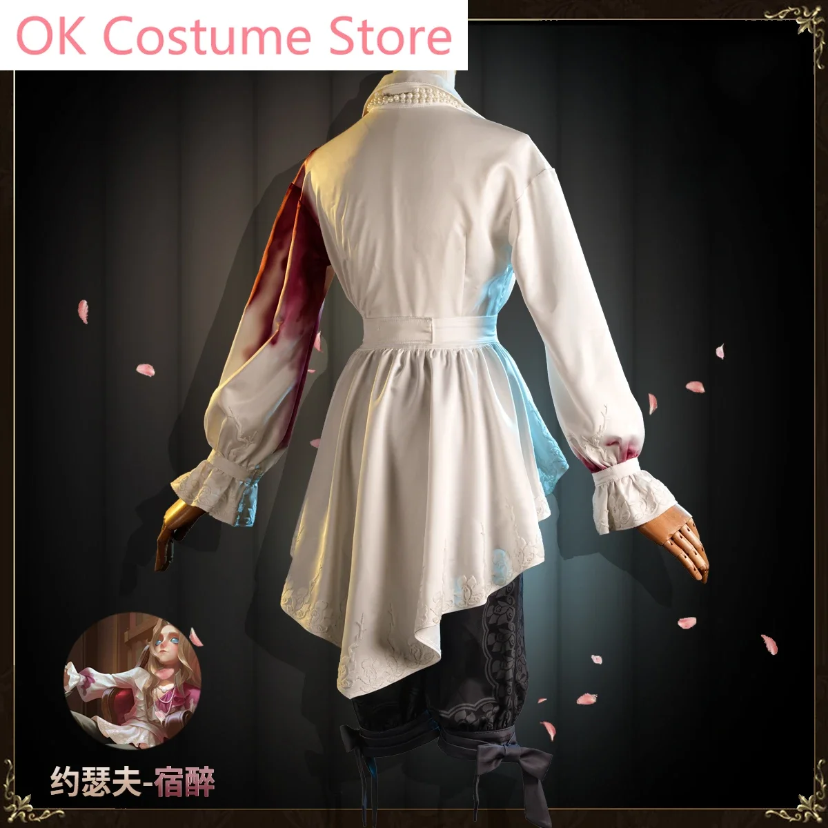 Anime! Identity V Joseph Hangover Skin Red Wine Rose QiZhen Fashion Game Suit Uniform Cosplay Costume Party Outfit