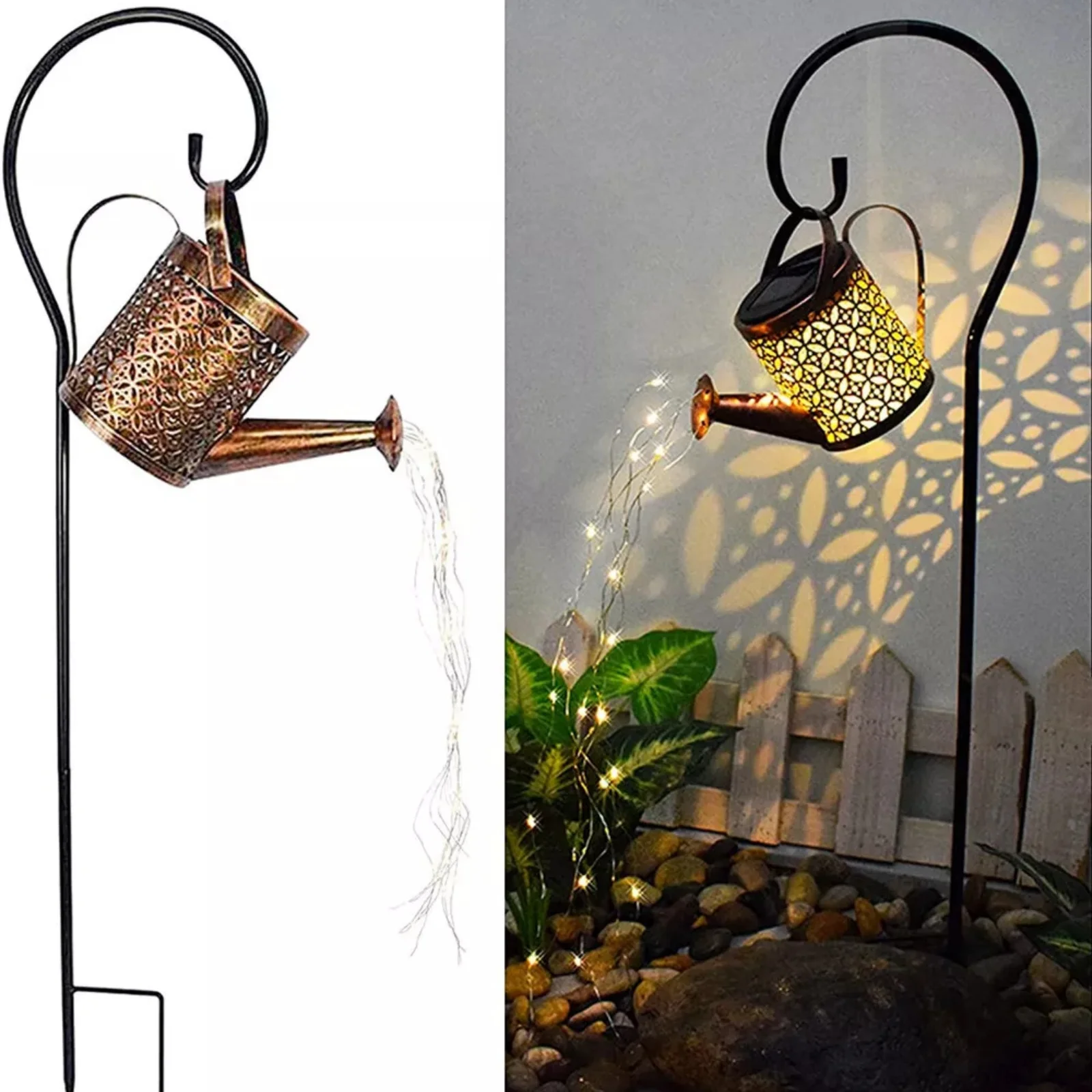 

Solar Watering Can Light Garden Outdoor Waterproof Kettle Yard Art Lamp Decor US