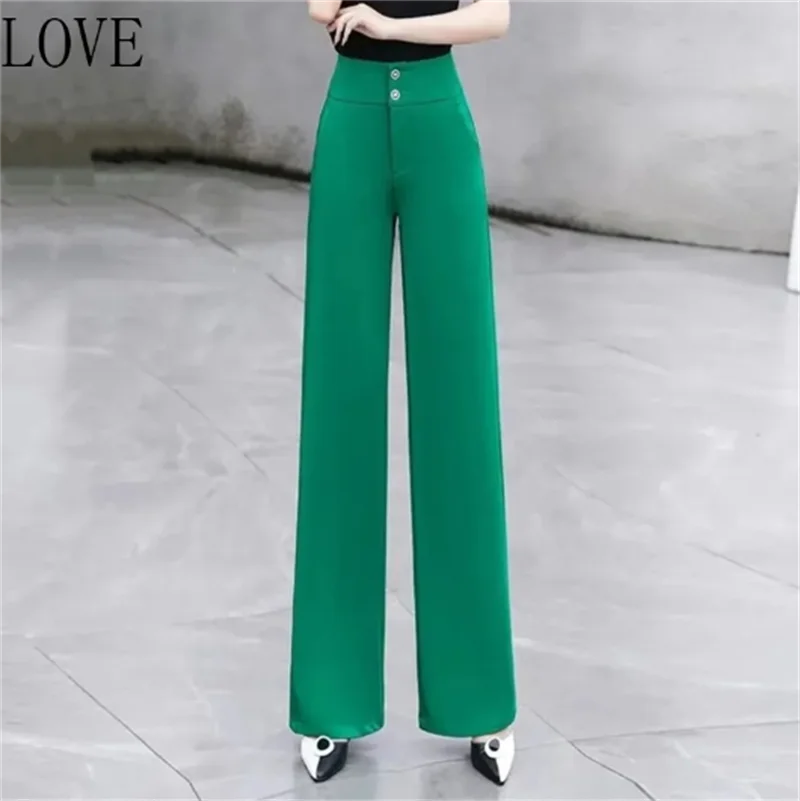 Fashion Women's Pants Woman Clothing Wide-leg Pants Women's Spring and Summer new High Waist Loose Drape Straight Casual Pants