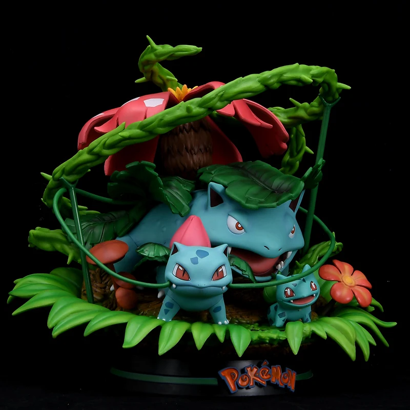 

Фигурка из аниме «Покемон», 24 см, Gk Bulbasaur Ivysaur Venusaur, фигурка из ПВХ со светодиодной подсветкой, активное украшение, Коллекционная модель, детские игрушки на день рождения