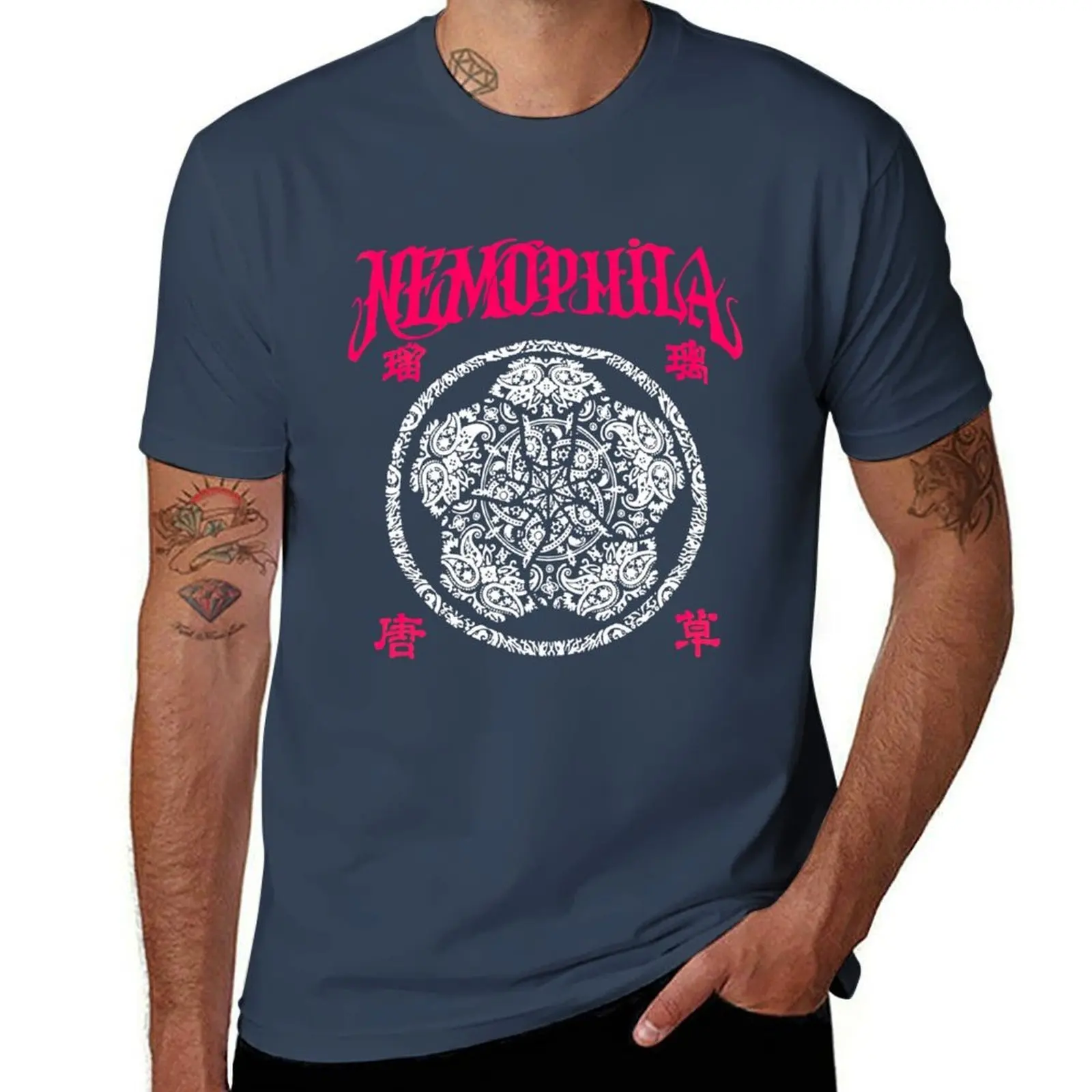 NEMOPHILA Flower T-Shirt Gym Exercise Short Sleeve T-Shirt