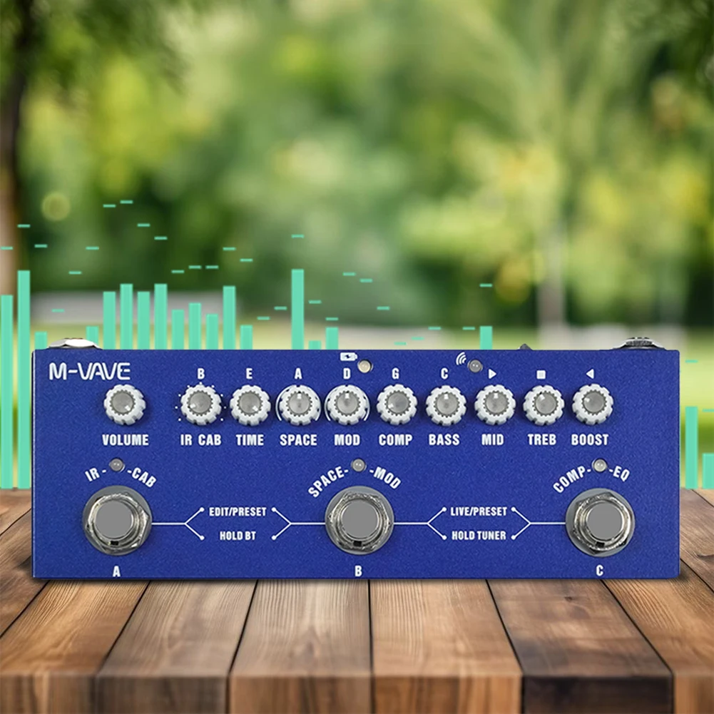 Multi Effects Pedal with Loading 9 AMP Models Delay Reverb Processsor Mixers Effect Pedal for Bass Accessories