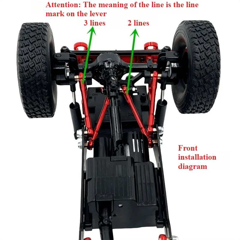 قضيب تثبيت الهيكل لـ WLP 1/16 C44 C34 FJ45 RC قطع غيار ملحقات السيارة المعدنية