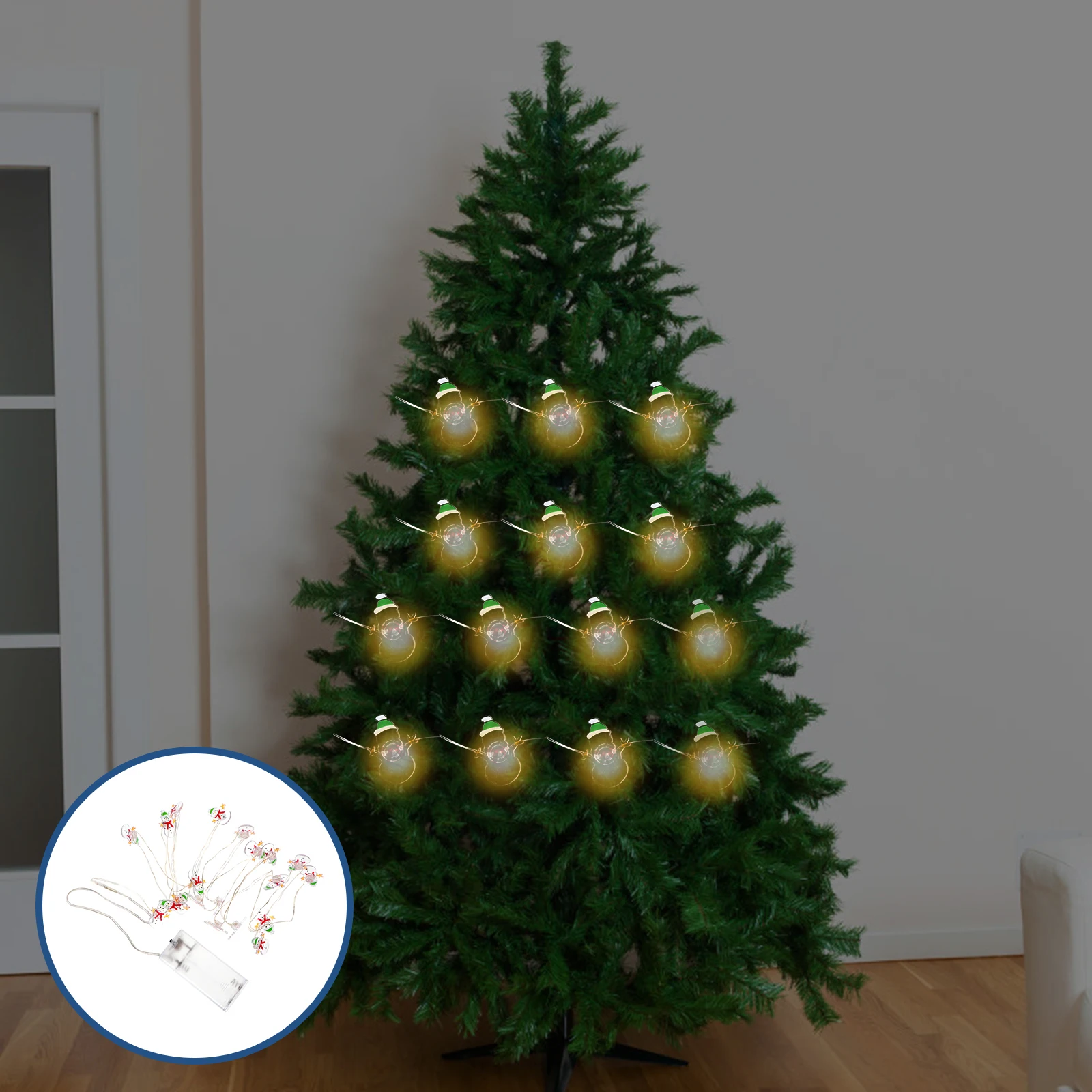 

Snowman String Lights Powered Christmas Decorative USB Ornaments Decoration Plastic