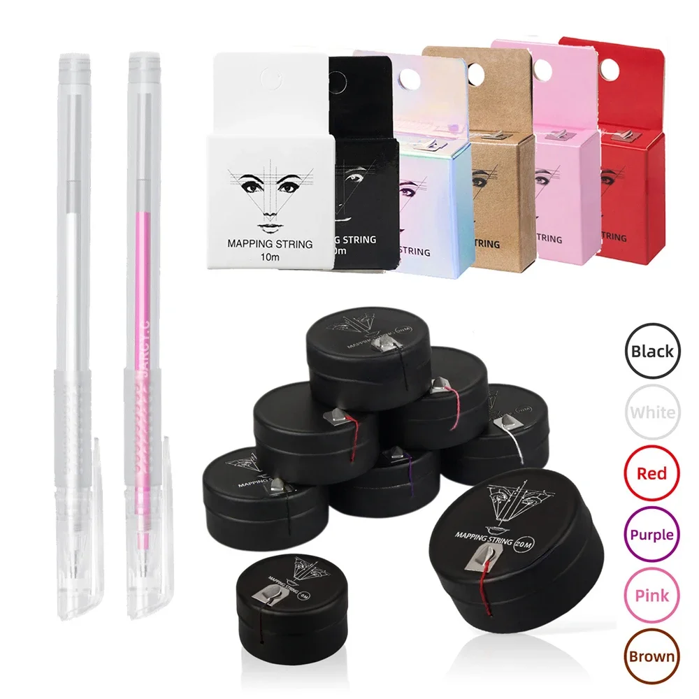 Microblading Tattoo Marker Pen White Brow Mapping String Permanent Makeup Eyebrow Dyeing Tattoo Scribe Tool Skin Marker Supply