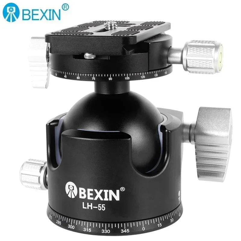 BEXIN Tripod Head Camera Professional Low Profile Video Ball Head Mount 360 Panoramic Universal Ballhead for DSLR Tripod Monopod