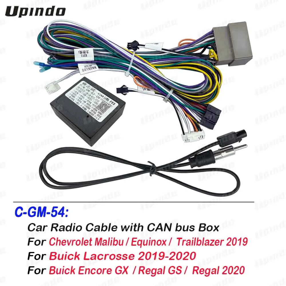 

Car Radio Cable with CAN Bus Box Connector Adapter for Chevrolet Malibu Equinox Trailblazer Buick Encore GX Lacrosse Regal